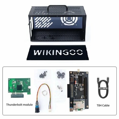 Внешний корпус для видеокарты Wikingoo D3-T360, EGPU, Thunderbolt 3/4. + доп. питание Type-C