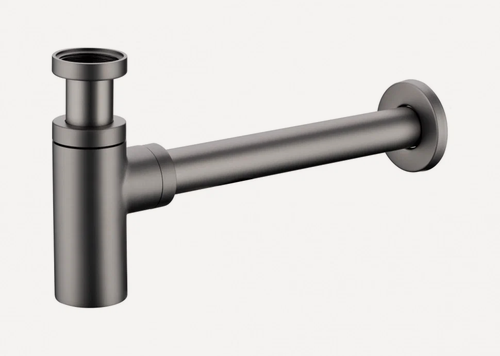 Изображение товара Сифон для раковины Grocenberg GB210BG Графит, круглый, отражатель, латунь