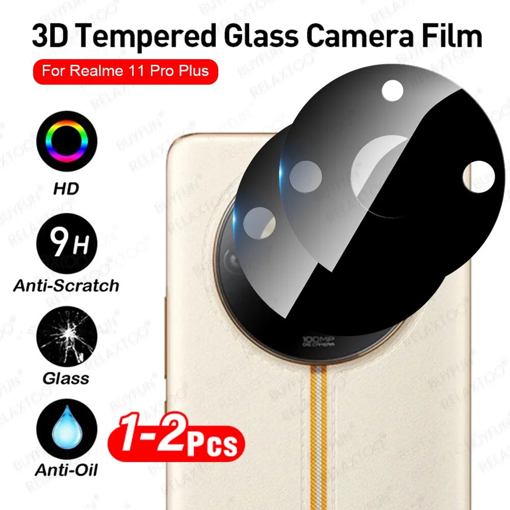 1-2 шт. Защитное стекло для 3D-объектива для камеры Realme 11 Pro+, стеклянная крышка для Realme11 Pro Plus 5G Global Realmy 11 4G, русская версия, Reame11 Pro Plus, 2Pcs Lens Glass