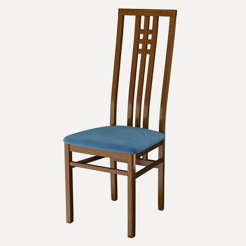 Изображение товара Стул деревянный скала, массив бука, испанский орех синий