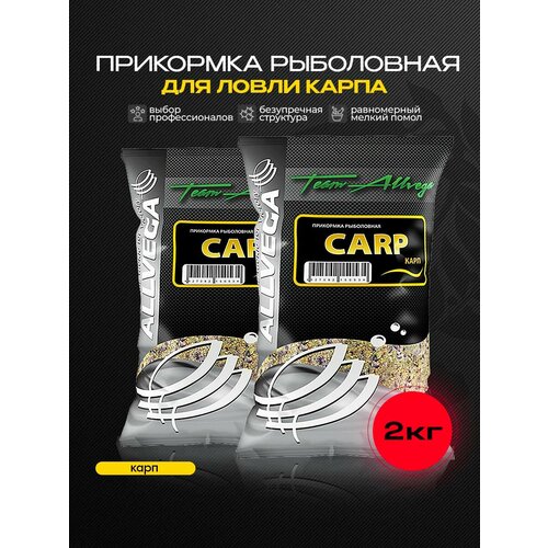 Прикормка рыболовная ALLVEGA Team Allvega карп Набор из 2 шт.