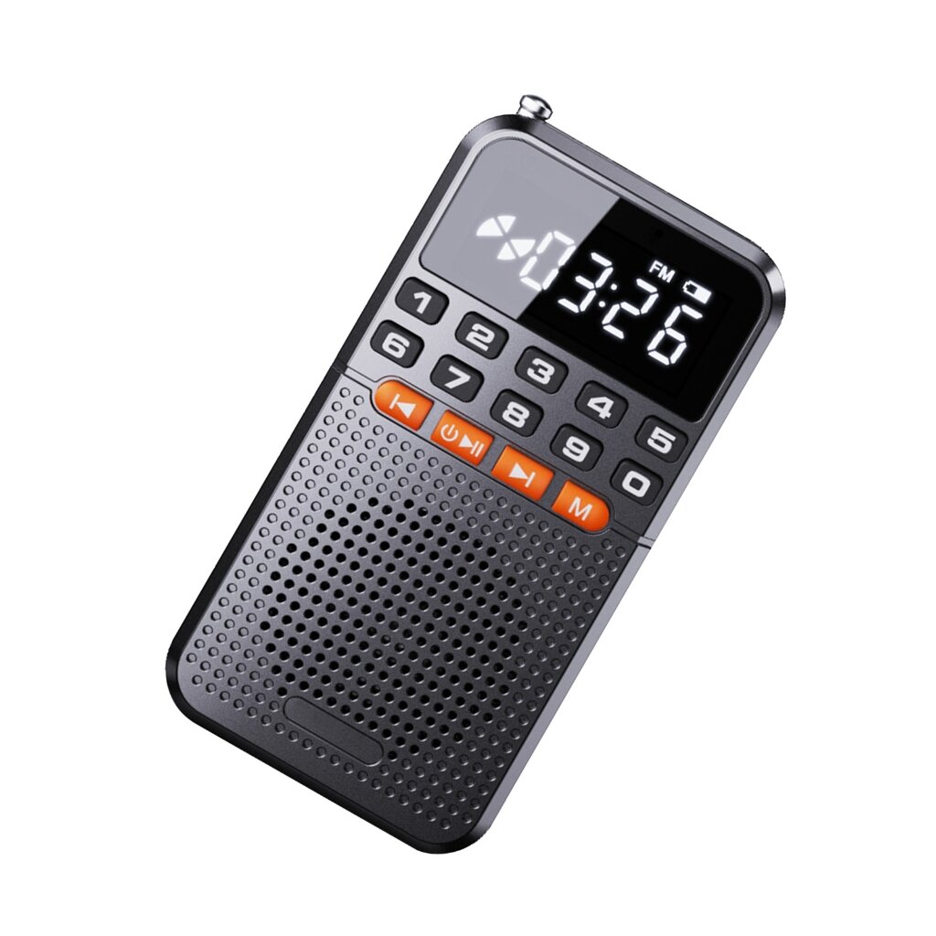 (1шт) Новый FM мини-радио для пожилых людей Bluetooth 5.0 Перезаряжаемый светодиодный экран (магнитное хранение)