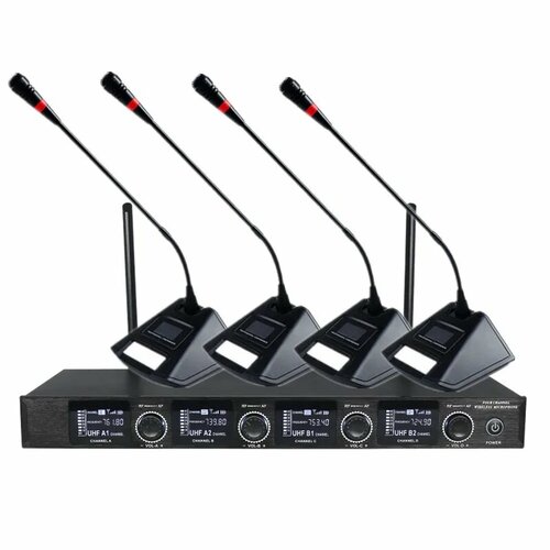 EPXCM 4-канальные беспроводные микрофоны для конференций Фиолетовый 17189₽