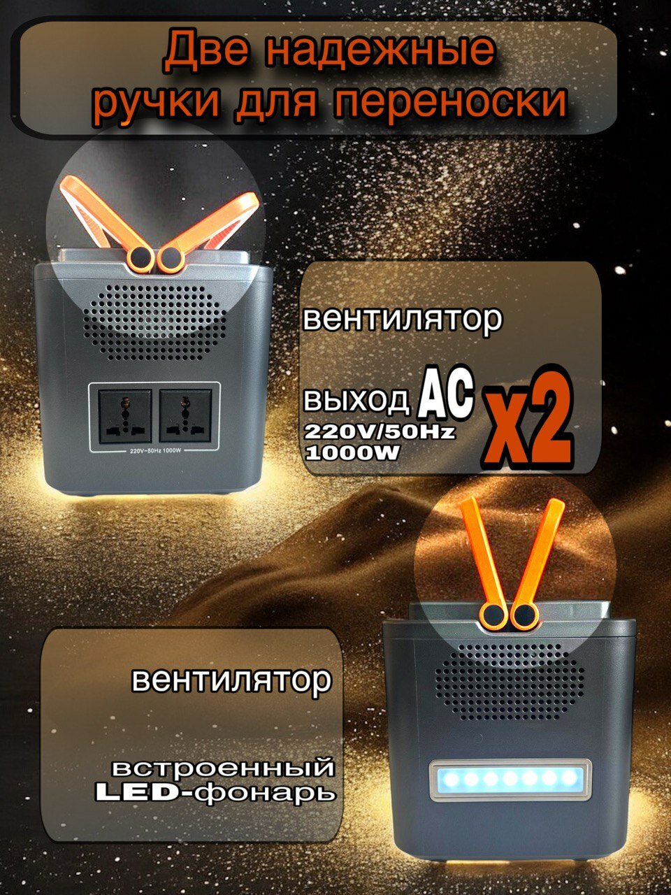 Портативная зарядная станция 1000W/315000mAh/мощная /напряжение 22,4В — фото 1