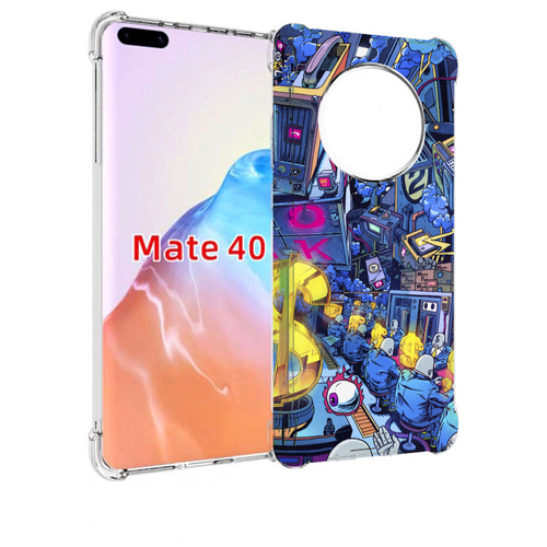 Чехол MyPads футуристичная картинка для Huawei Mate 40 / Mate 40E задняя-панель-накладка-бампер