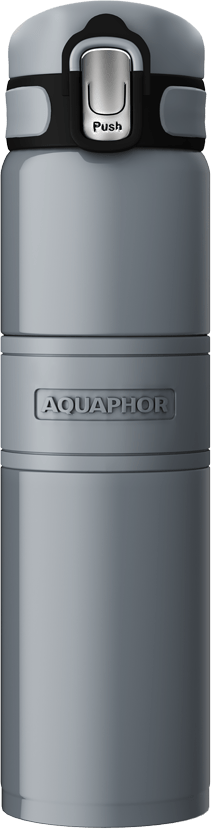 Термос-бутылка Аквафор Н946 (серый)