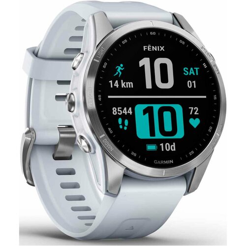 Спортивные часы Garmin Fenix 7S Silver с белым ремешком 010-02539-03 5499000₽