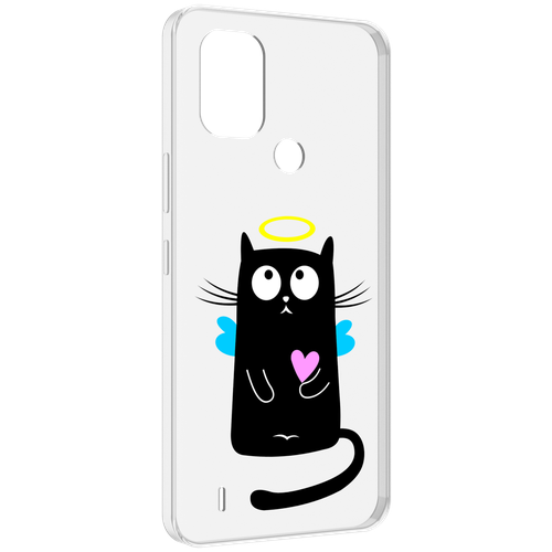 Чехол MyPads Кот ангелок для Nokia C31 задняя-панель-накладка-бампер