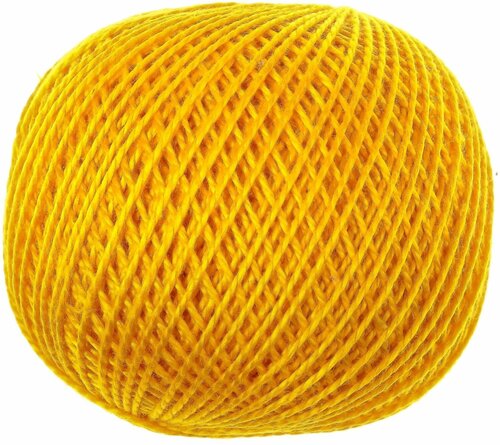 Пряжа ПНК Кирова Ирис ярко-желтый (0305), 100%мерсеризованный хлопок, 25г, 150м, 1шт