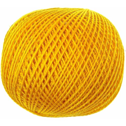 Пряжа ПНК Кирова Ирис ярко-желтый (0305), 100%мерсеризованный хлопок, 25г, 150м, 1шт нитки ирис для вязания 2 шт