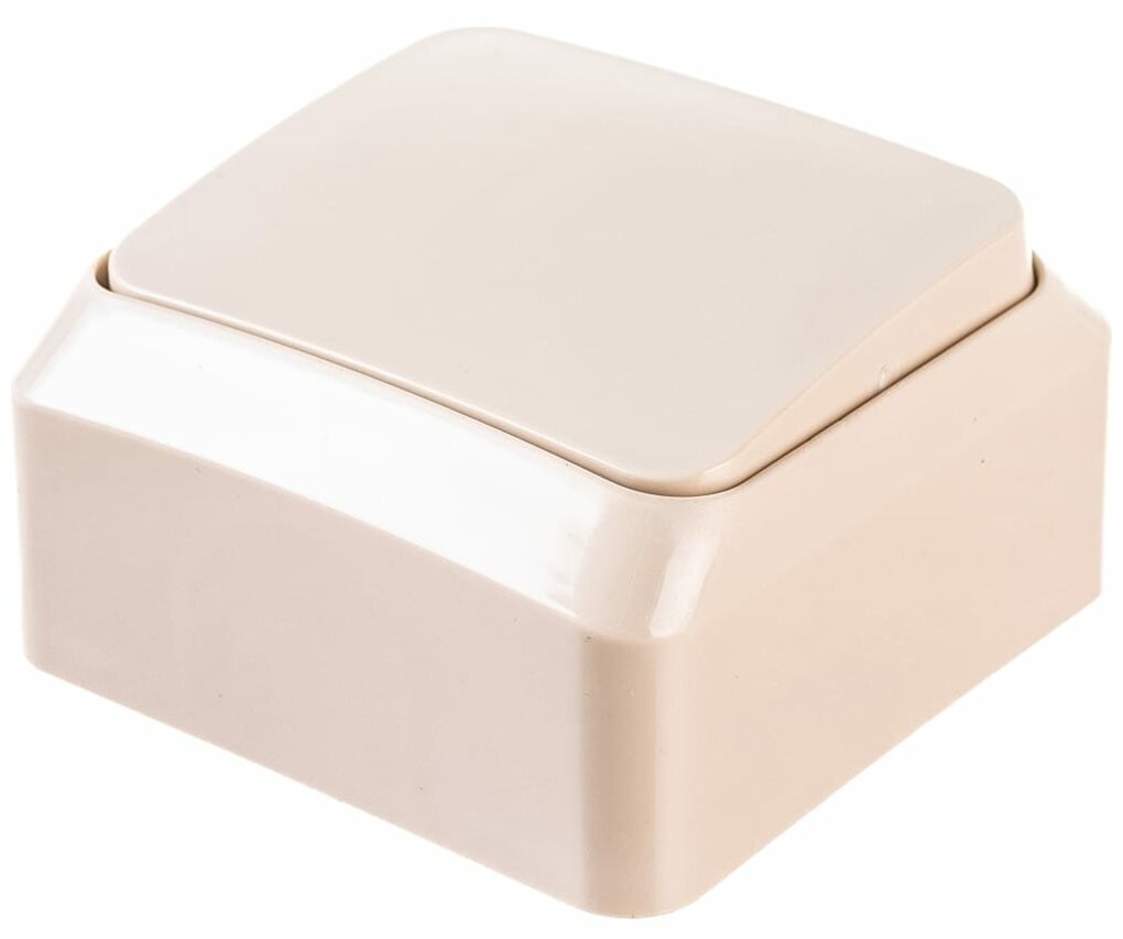 фото Переключатель 1-кл. ОП Этюд 10А IP20 крем. SchE