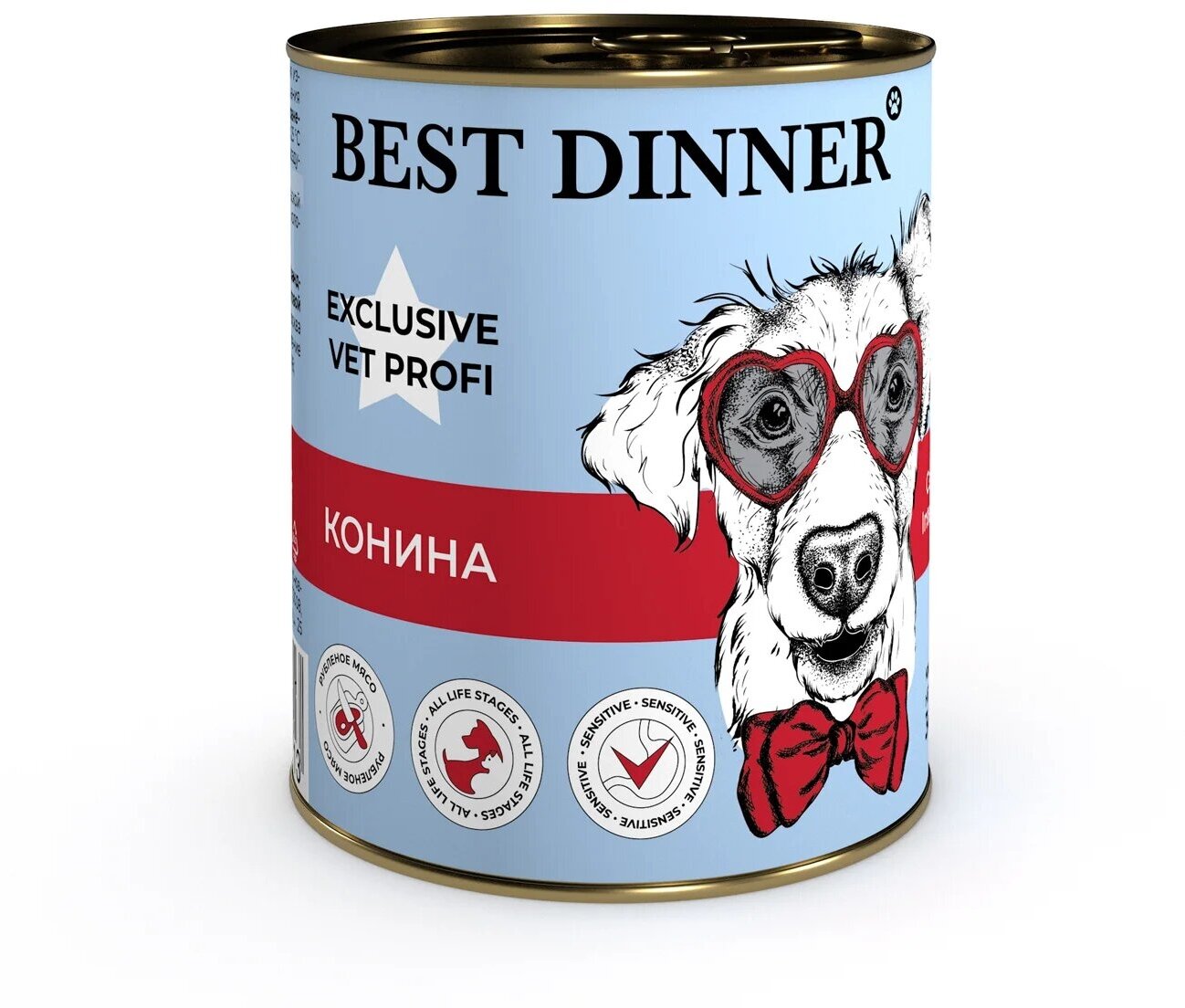 Best Dinner Vet Profi Gastro Intestinal Exclusive 340г конина консервы для собак