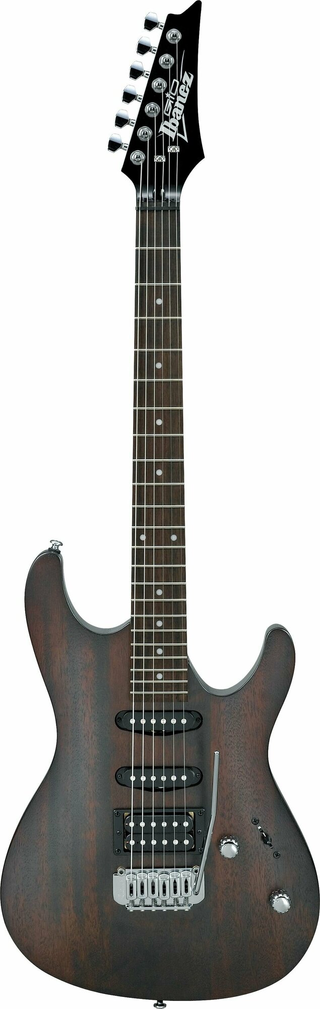 IBANEZ GIO GSA60-WNF WALNUT FLAT электрогитара, цвет ореховый матовый, фурнитура хромированная, корпус агатис, гриф на болтах, клен, накладка палисанд