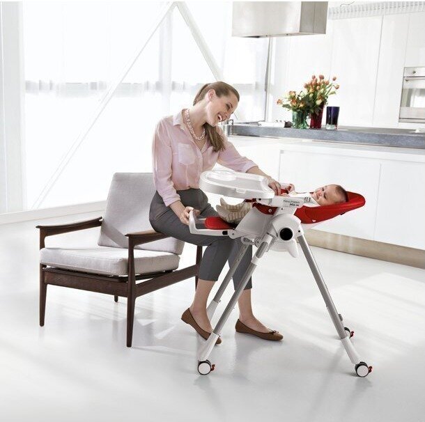 Стульчик для кормления Peg-Perego Prima Pappa Follow Me, цвет: linear grey - фото №10