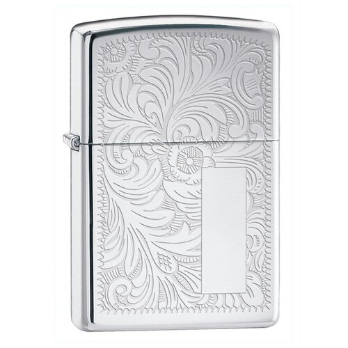 Зажигалка ZIPPO Venetian с покрытием High Polish Chrome, латунь/сталь, серебристая, 38x13x57 мм