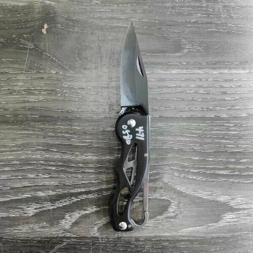 фото Нож туристический складной 16см с карабином, коробка 471h 395-046 .