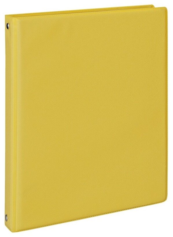 Тетрадь на кольцах OfficeSpace А5, 80 листов, обложка ПВХ, желтый (ТК80пв4_15289)