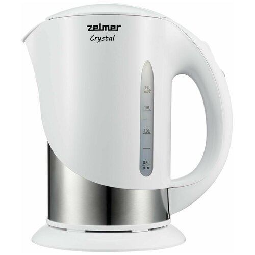 ZELMER Чайник электрический пластик ZCK7630W-Crystal электрочайник zelmer zck7630w