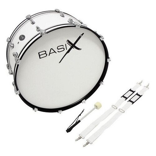 Бас барабан маршевый BasiX Marching Bass Drum 26x12 gewa marching parade drum birch white chrome 14x12