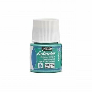 Краска для темных и светлых тканей мерцающая Pebeo "Setacolor Opaque" 45 мл хлорофилл - фото №9