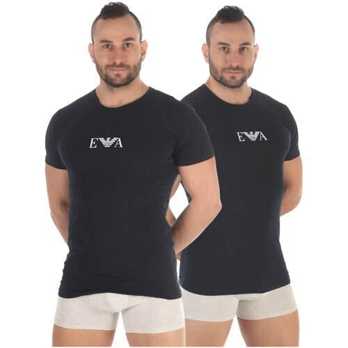 Набор мужских футболок 2в1 (серый, темно-синий) Emporio Armani 111267_CC717 13742 L (48)