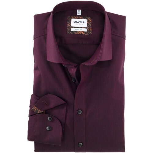 фото Рубашка мужская olymp level five body fit бордовая арт. 20902486 размер 46