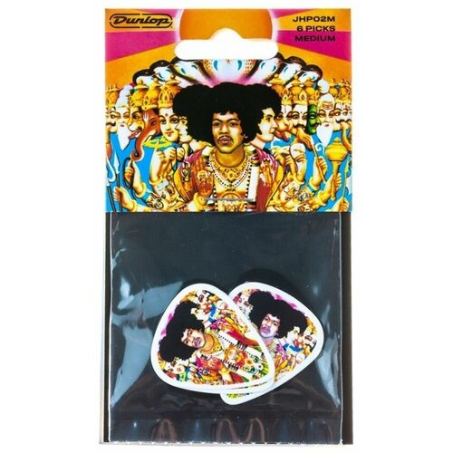 Dunlop JHP02M Jimi Hendrix Bold As Love 6Pack Медиаторы, 6 шт медиаторы средние 6 шт dunlop jimi hendrix bold as love jhp02m 6pack