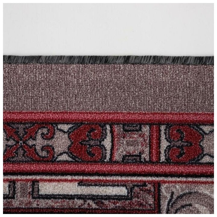 Ковер Витебские ковры p2049/a2r, серый/красный, 4 х 0.8 м - фотография № 7