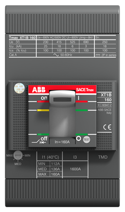 1SDA066799R1 Выключатель автоматический XT1B 160 TMD 16-450 3p F F ABB - фото №2