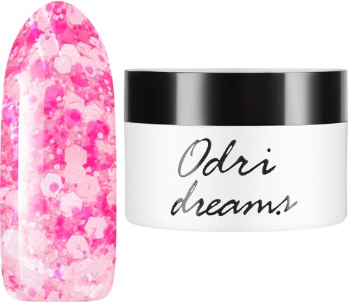 Гель-лак трехфазный IRISK Odri Dreams с эффектами, 5гр (14 Pink/White)
