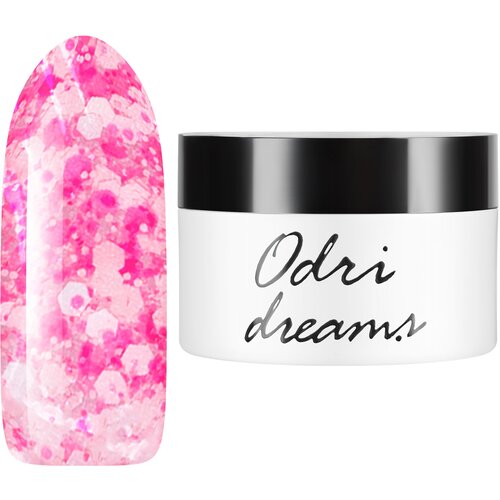 Гель-лак трехфазный IRISK Odri Dreams с эффектами, 5гр (14 Pink/White)