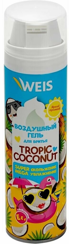 Weis Гель для бритья женский Тропический кокос 200мл