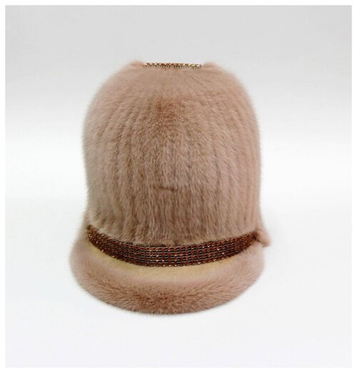 Кепка шлем Мария зимняя, подкладка, размер 58 - 59, экрю