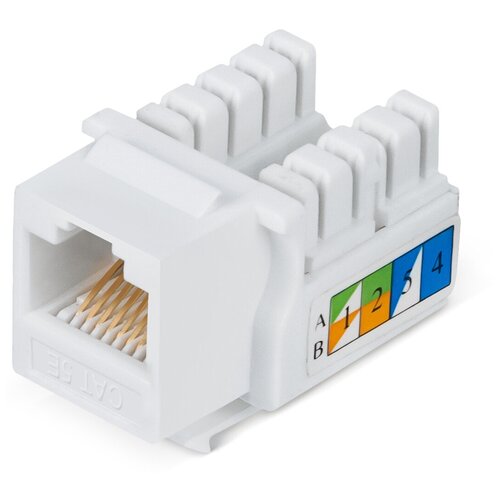 Cabeus KJ-RJ45-Cat.5e-90 Вставка Keystone Jack RJ-45, категория 5e, заделка тип 110, белая