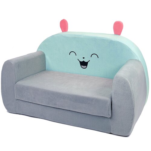 Диван мягкий раскладной детский Слоники (диван-игрушка 1 сложение)