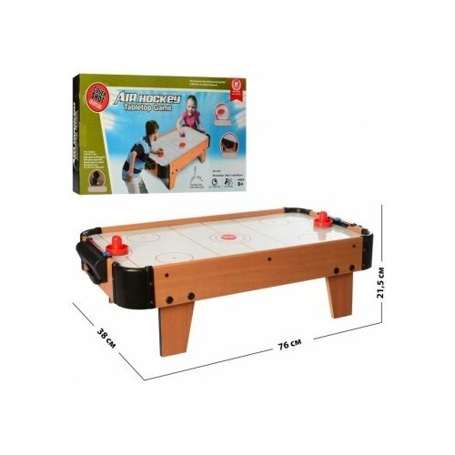 фото Аэрохоккей настольный деревянный , высота 21,5 см. длина 76 см. ширина 38 см / набор для игры в аэрохоккей panawealth inter holdings