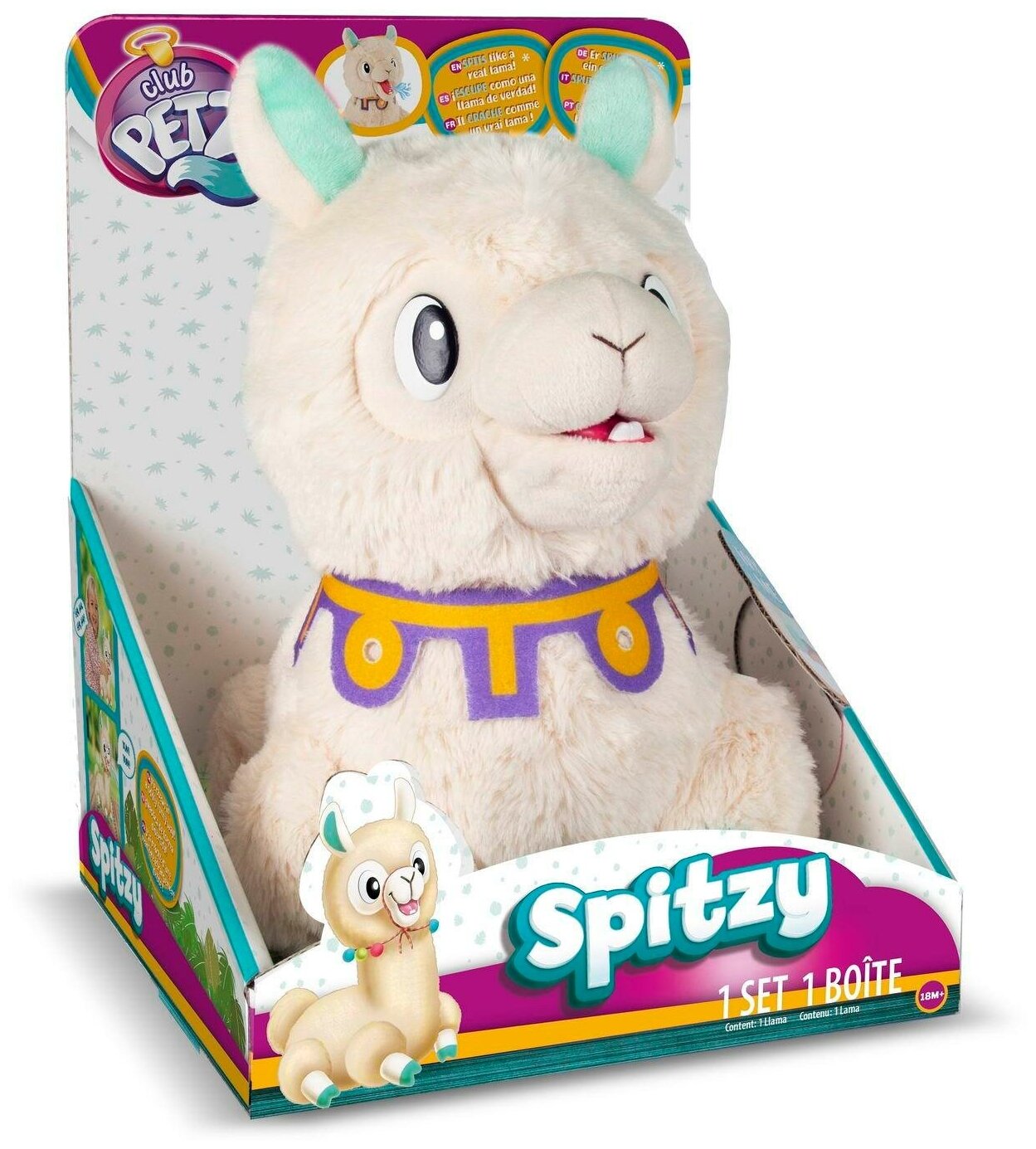 Игрушка интерактивная IMC Toys Club Petz Лама Spitzy интерактивный, со звуковыми эффектами