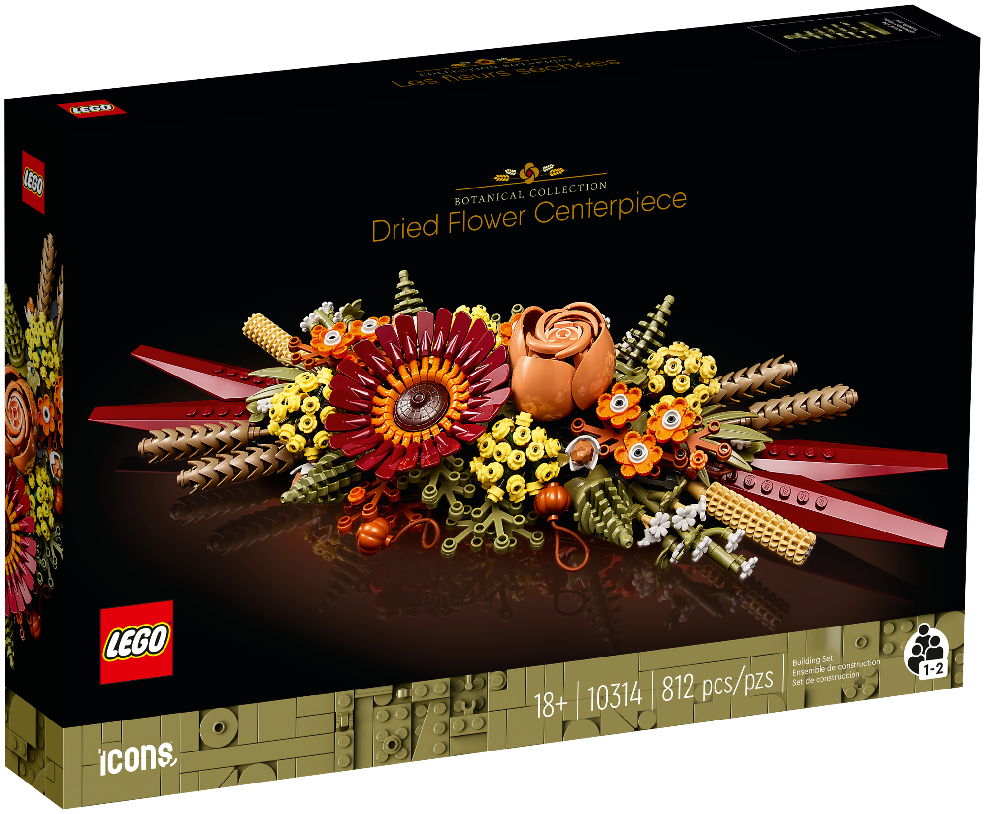 Конструктор LEGO Icons 10314 Trockenblumengesteck, 812 дет.