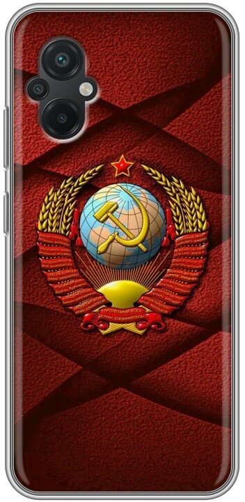Дизайнерский силиконовый чехол для Сяоми Поко М5 / Xiaomi Poco M5 Герб СССР
