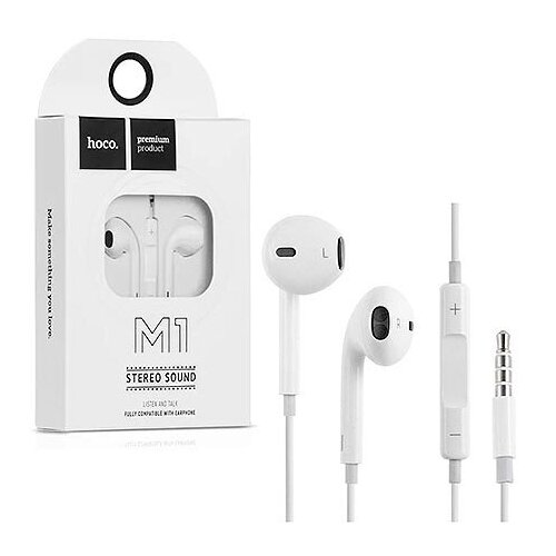 Наушники внутриканальные HEADPHONES HIGH-QUALITY Проводные наушники с микрофоном Jack 35мм Белый 123100₽