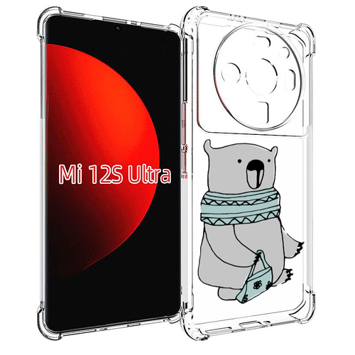 Чехол MyPads Модный медведь для Xiaomi 12S Ultra задняя-панель-накладка-бампер чехол mypads медведь с короной для xiaomi 12s ultra задняя панель накладка бампер