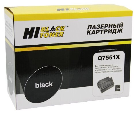 Картридж Hi-Black (HB-Q7551X) для HP LJ P3005/M3027MFP/M3035MFP, 13K