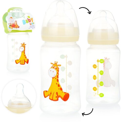 Бутылочка для кормления 240мл. с широким горлышком