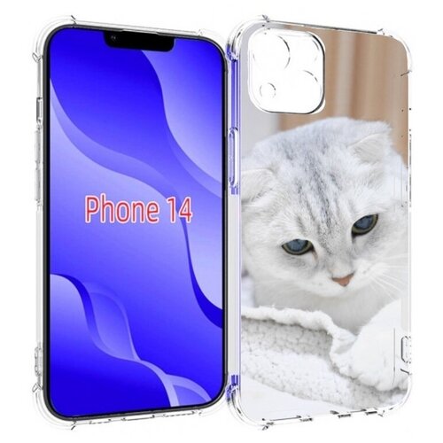 Чехол MyPads кошка чаузи для iPhone 14 (6.1) задняя-панель-накладка-бампер чехол mypads кошка чаузи для iphone 14 plus 6 7 задняя панель накладка бампер