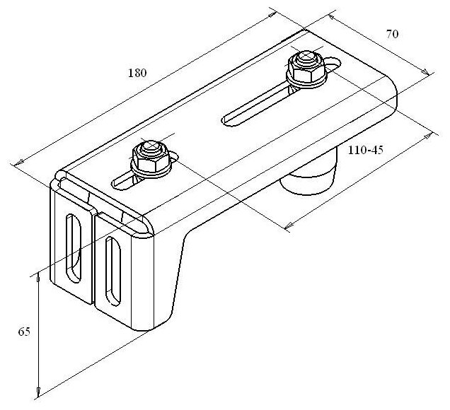 Устройство направляющее для откатных ворот DoorHan, DHSN210/RAL9005 - фотография № 3