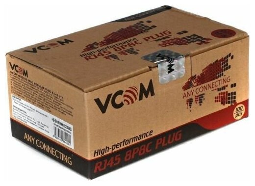 Коннектор VCOM VNA2200-1/100 RJ-45 (8P8C) для UTP кабеля 5 кат (100 шт)