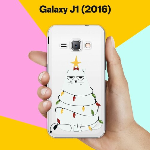 Силиконовый чехол на Samsung Galaxy J1 (2016) Грустная ёлка / для Самсунг Галакси Джей 1 (2016) силиконовый чехол три кота на samsung galaxy j1 2016 самсунг джей 1 2016