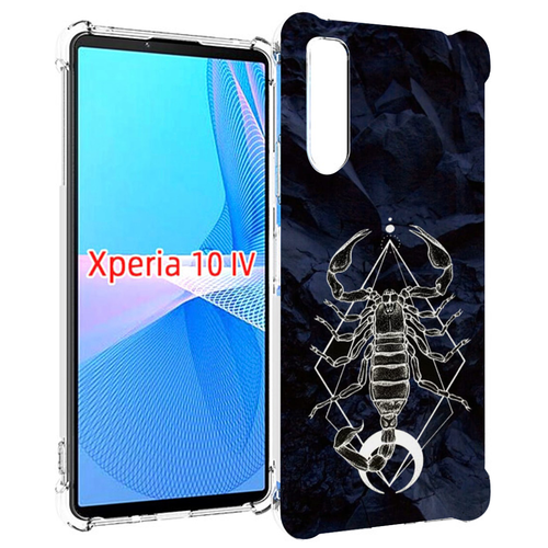 Чехол MyPads знак зодиака скорпион 3 для Sony Xperia 10 IV (10-4) задняя-панель-накладка-бампер