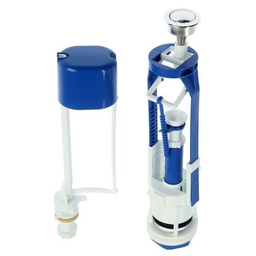 Арматура для смывных бачков РБМ АС-172М с нижним плоским донным клапаном кнопка хром 882₽