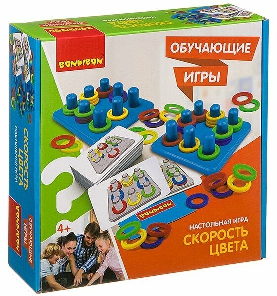 Обучающие игры Bondibon Настольная игра "скорость цвета" 5x6,5x25,5 см